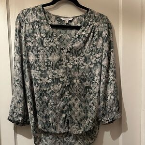Liverpool Green and White Patterned Blouse